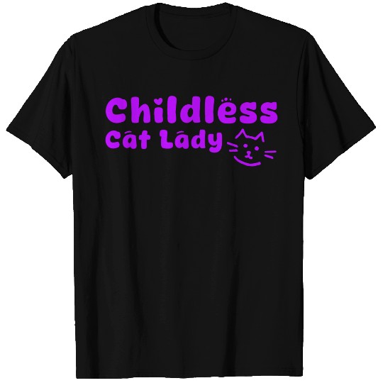 childless cat lady T Shirts
