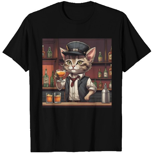 bartender kitty T Shirts