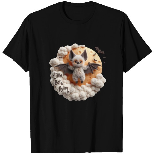Little Bat is Flying In Baby Announcement T Shirts