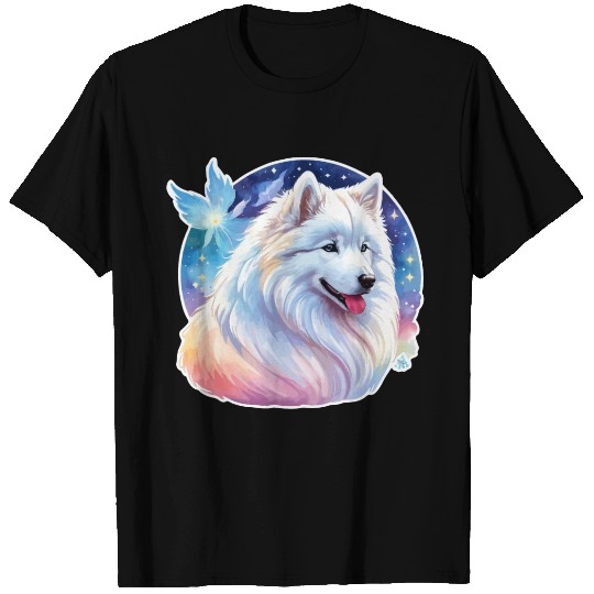 Samoyed Dog Watercolor T Shirts