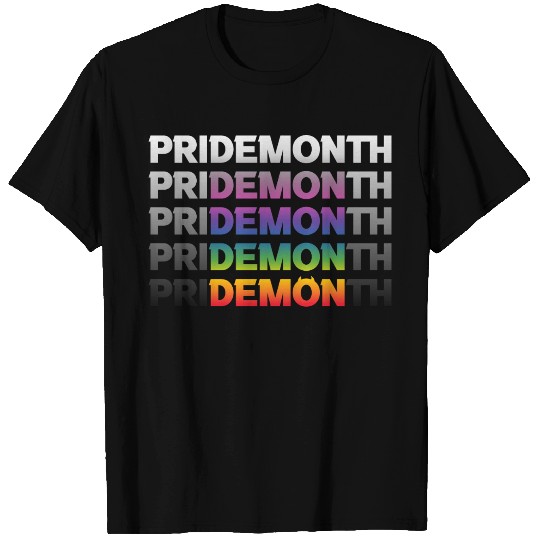 LGBT Pride Month Demon Lesbian Rainbow Gay Pride T Shirts