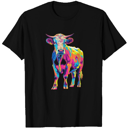 Hereford Cattle Farmer Popart T Shirts