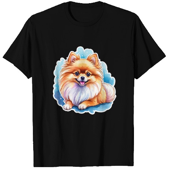 Pomeranian Watercolor T Shirts