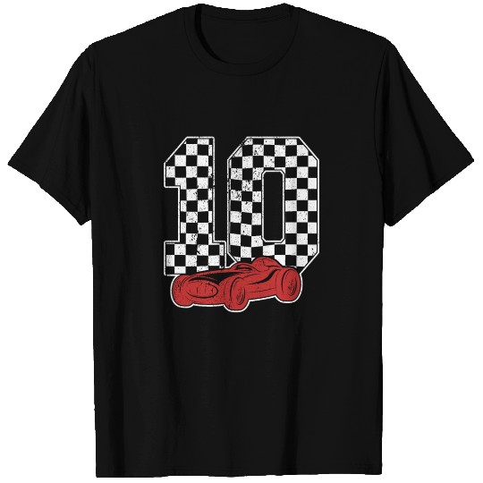 10 Year Old Pit Crew Boy Car Racing 10th Birthday T Shirts