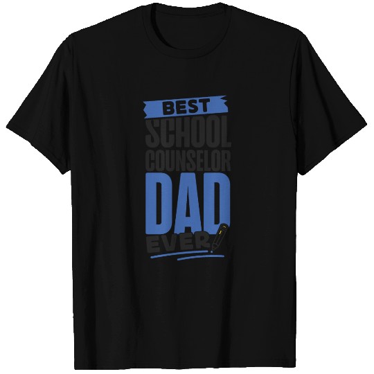 School Counselor Dad Best School T Shirts