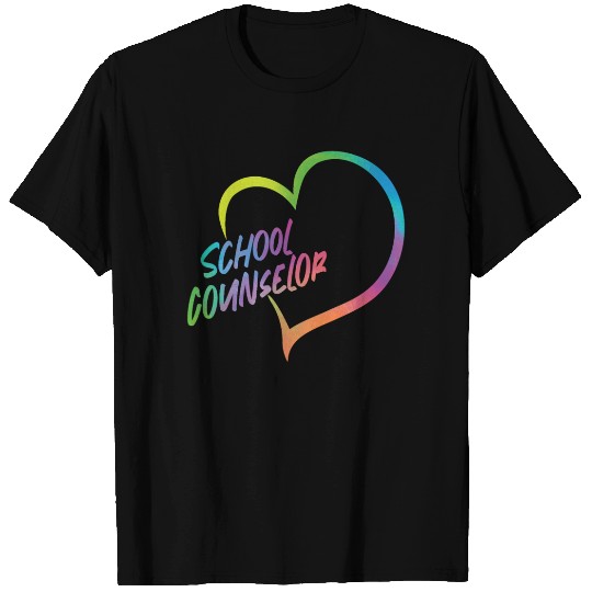 School Counselor Heart Watercolor T Shirts