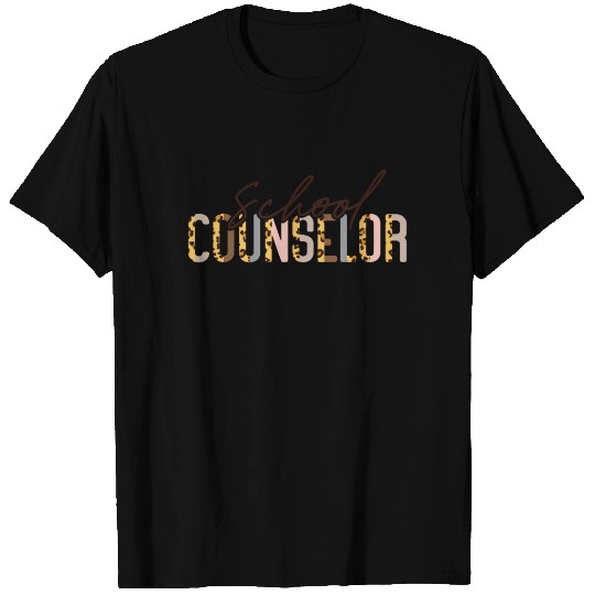 School Counselor Leopard Cheetah T Shirts