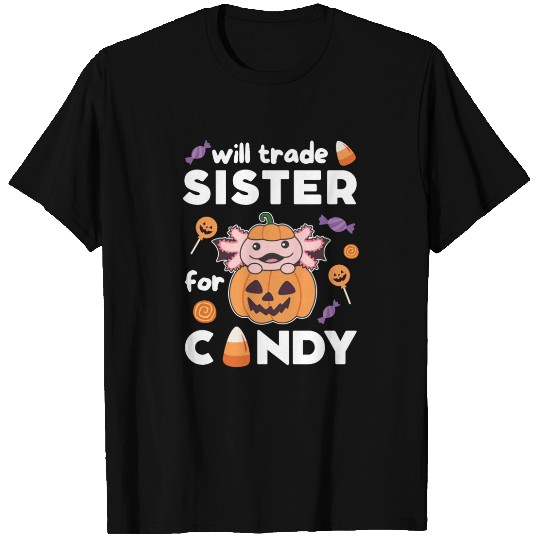 Axolotl Halloween Trade Brother For Candy T Shirts
