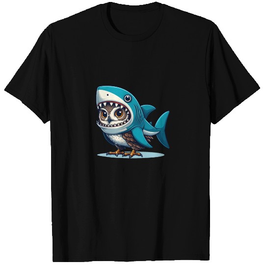 Owl in Shark Costume T Shirts