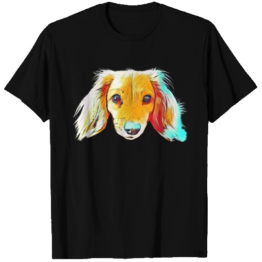 Colorful Cute Dachshund Dog Face Adorable Dog For T Shirts