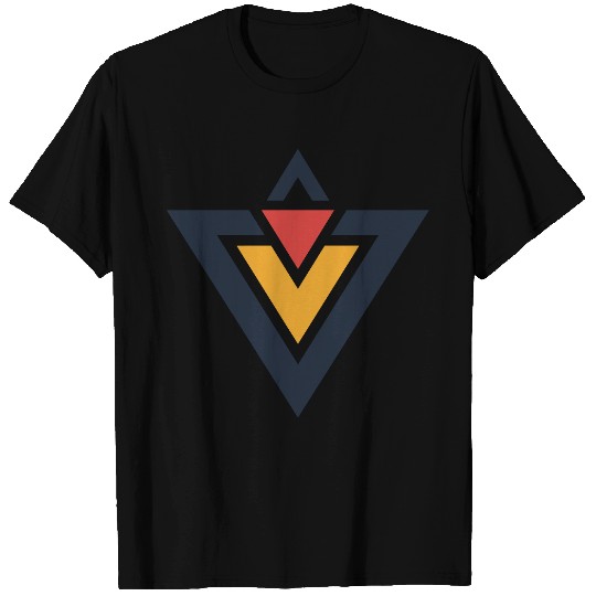 Triangles Design 3 Color Vector T Shirts