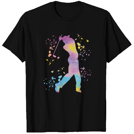 Golfer Colorsplash Kids Miniature Golf T Shirts