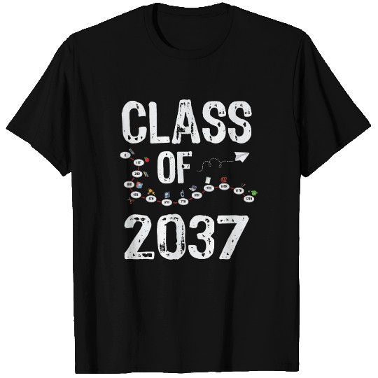 Funny Class of 2037 Grow With Me Back To School T Shirts