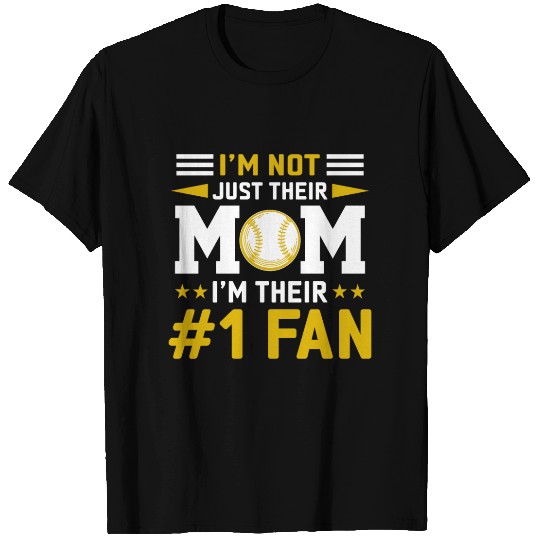 #1 Fan Softball Mom Funny Mommy Mother's Day T Shirts