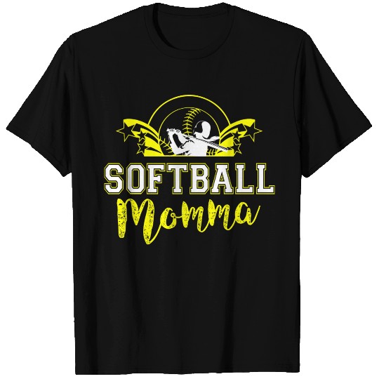 Softball Momma Mom Funny Mommy Mother's Day T Shirts