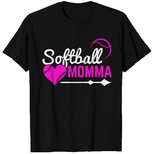 Softball Momma Mom Funny Mommy Mother's Day T Shirts