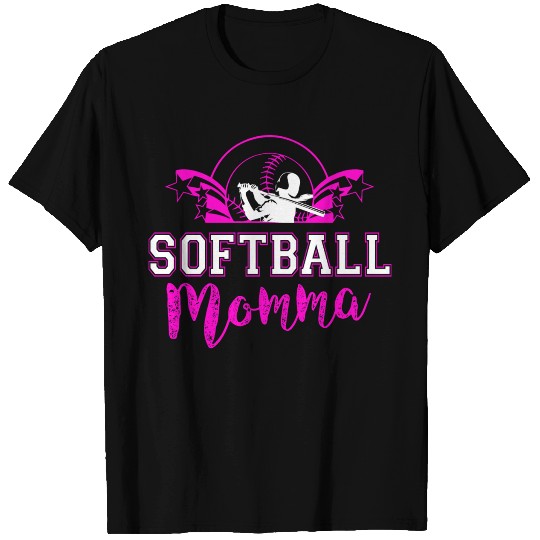 Softball Momma Mom Funny Mommy Mother's Day T Shirts