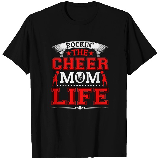 Rockin Cheer Mom Life Cheerleading Mother's Day T Shirts