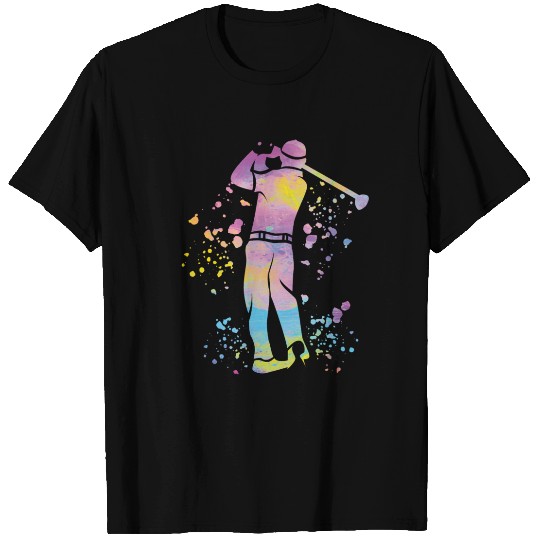 Golfer Colorsplash Kids Miniature Golf T Shirts