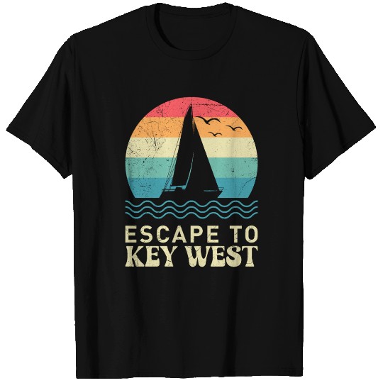 Florida ESCAPE TO KEY-WEST Sailing Florida T Shirts