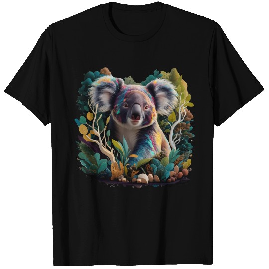 Colorful Koala in the forest T Shirts