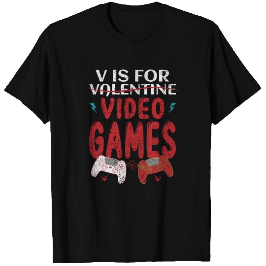 V Is For Valentine Video Games T Shirts