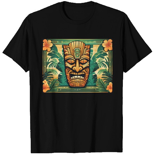 Tiki Art Deco Mask T Shirts