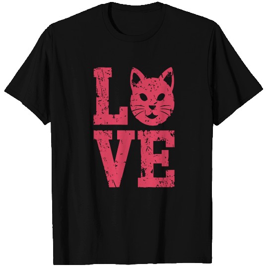 Love funny cat face T Shirts