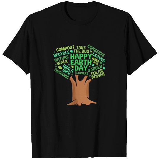 Happy Earth Day Tree For Earth Science Lover T Shirts