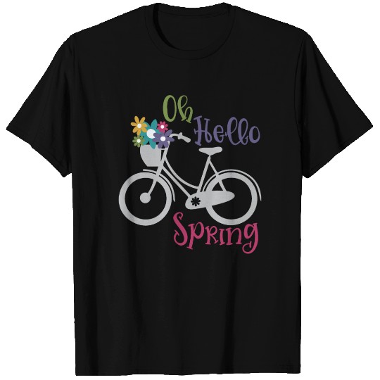 Oh Hello Spring Cycle Flower Season T Shirts