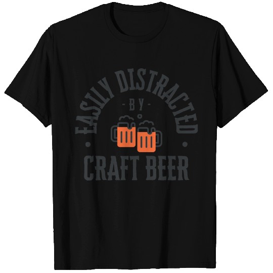 Easily Distracted By Craft Beer Funny Alcohol Beer T Shirts
