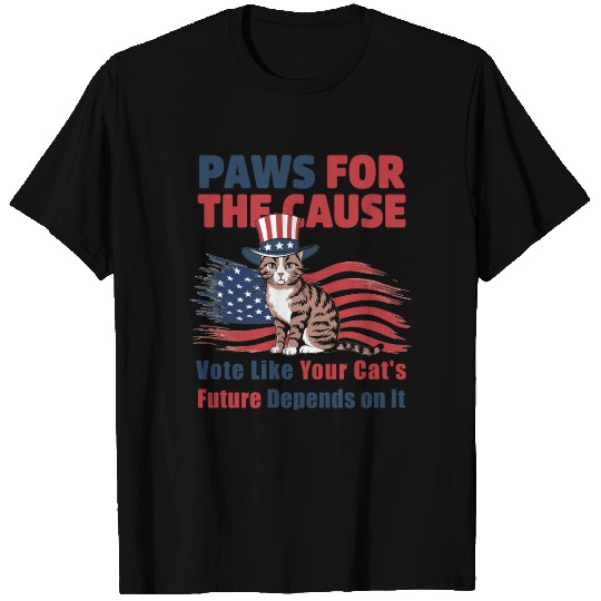 Paws for the Cause, Go Vote - US Election 2024 T Shirts