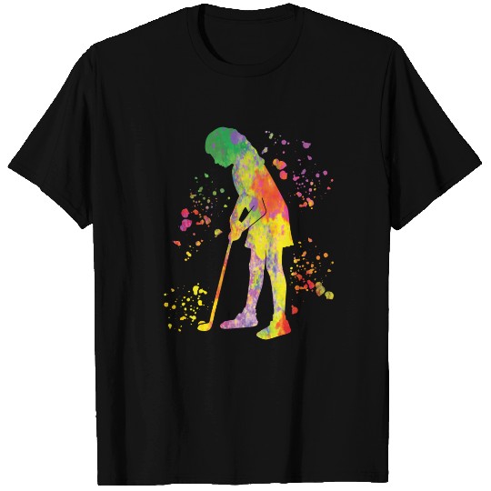 Golfer Colorsplash Kids Miniature Golf T Shirts