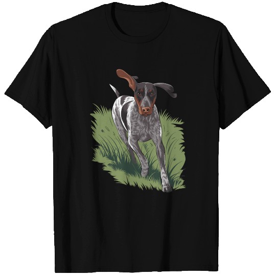 German Shorthaired Pointer Running In Field T Shirts