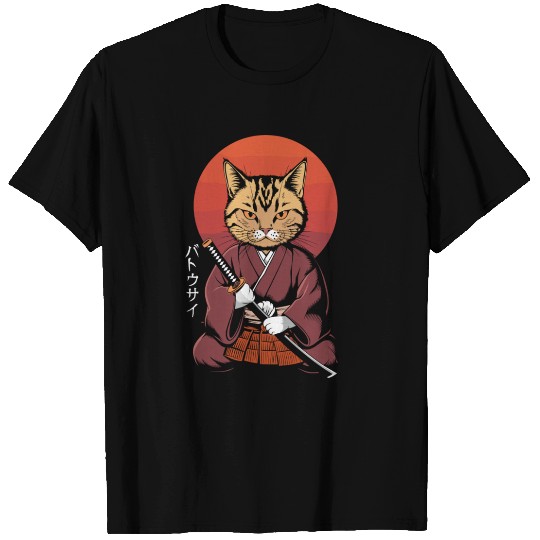 Neko Battousai Samurai Cat Classic T Shirts