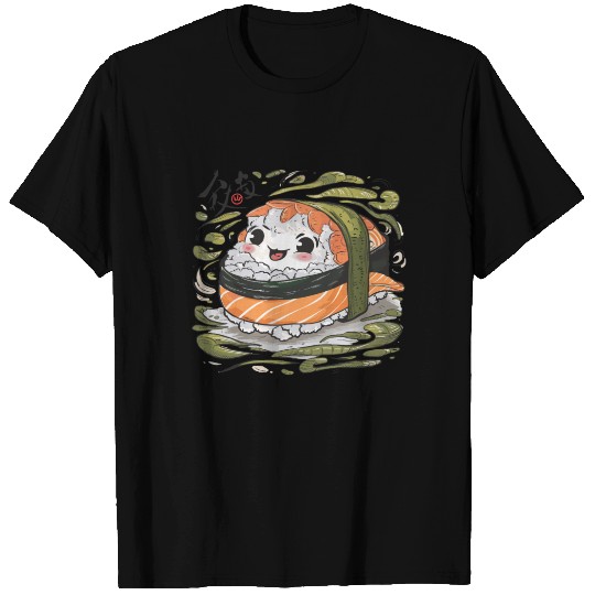 Cute Sushi Cartoon Fish Rice Japanese Food T Shirts