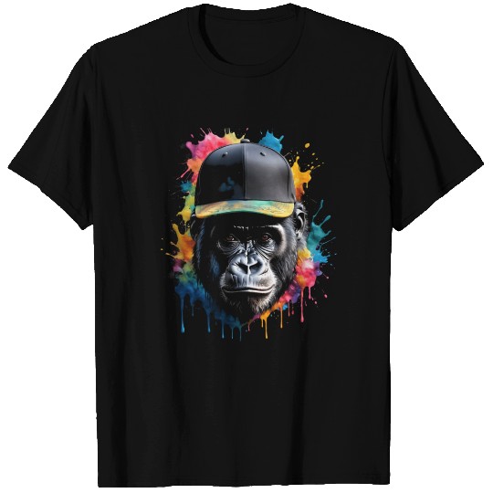 Gorilla Snapback Cap Monkey Cool Animal Graphic T Shirts