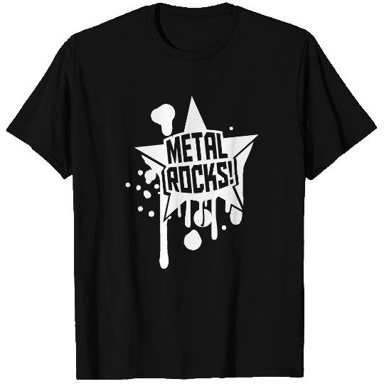 Heavy Metal Rocks Hard Rock Music Graffiti Star T Shirts