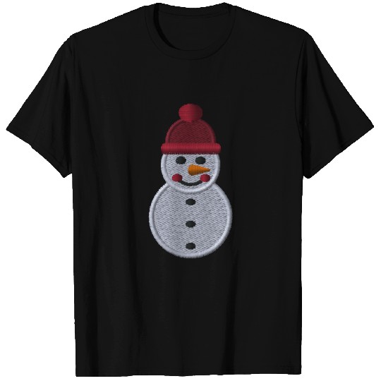 Snowman embroidered T Shirts