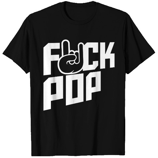 Fuck pop charts music heavy metal fun hand gesture T Shirts