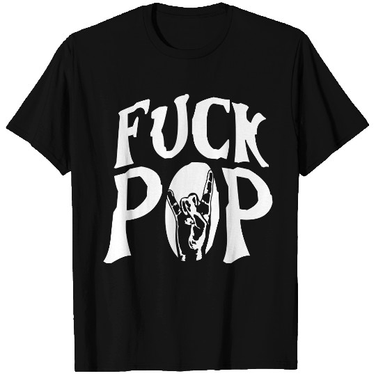 Fuck pop charts music heavy metal fun hand gesture T Shirts