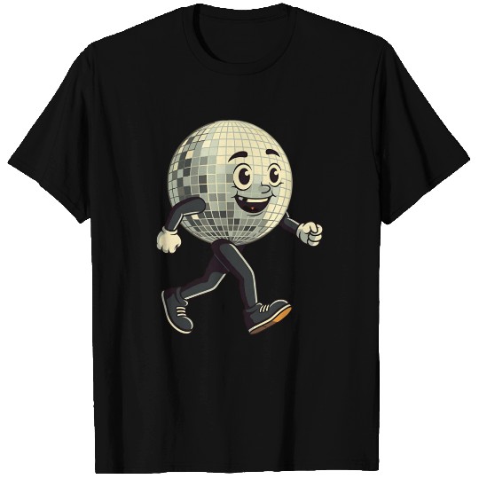 Disco Ball Walking - Retro Funk in Motion T Shirts