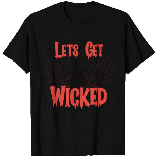 Halloween Theme Typography Black Art T Shirts