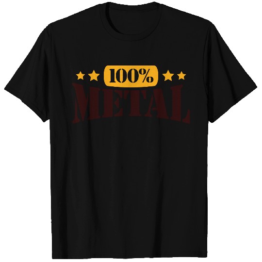 100 % Percent Rock Heavy Metal Music Text Logo T Shirts