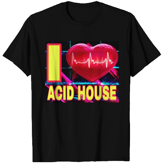 I LOVE ACID HOUSE YELLOW FONTS T Shirts