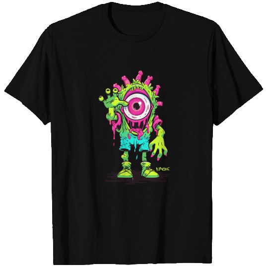 Big Eye Cyclops: Street Art Alien Figure T Shirts