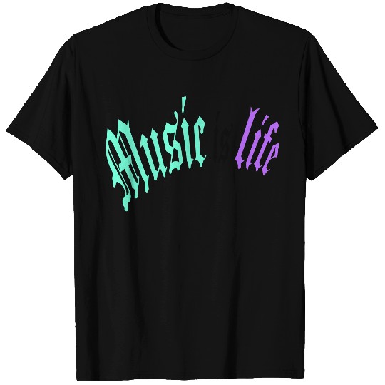 Music Is My Life Party Club Concert Sound Love T Shirts