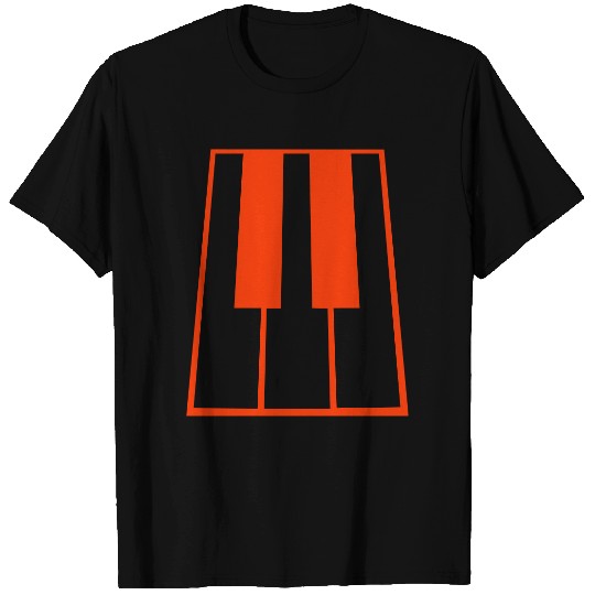 Grand Piano Organ Synthesizer Keyboard Music Logo T Shirts