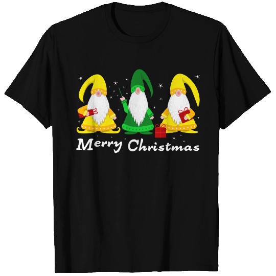 Festive Christmas Gnomes Illustration T Shirts