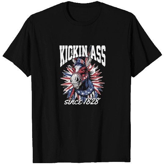 Patriotic American Donkey Democrat T Shirts